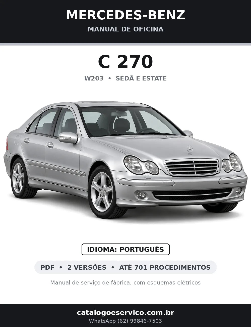 Capa do manual de oficina Mercedes-Benz C 270 (W203)