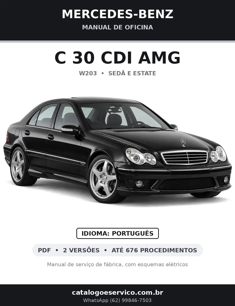 Capa do manual de oficina Mercedes-Benz C 30 CDI AMG (W203)