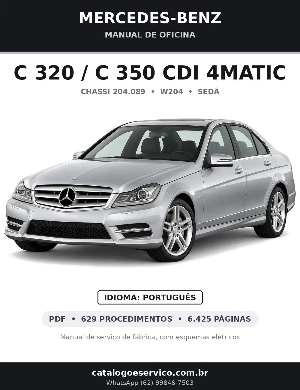 Capa do manual de oficina Mercedes-Benz C 320 / C 350 CDI 4MATIC (W204)