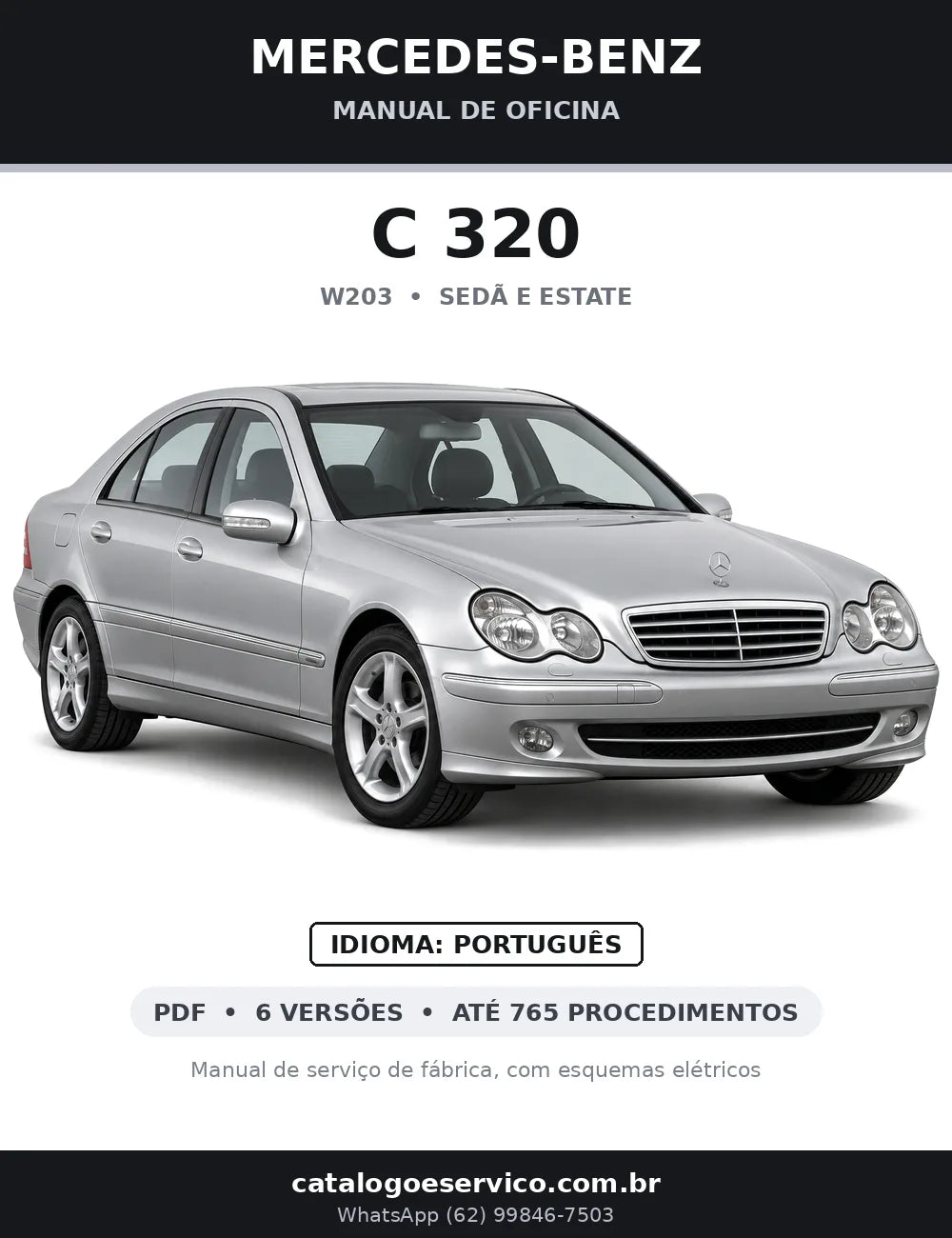 Capa do manual de oficina Mercedes-Benz C 320 (W203)