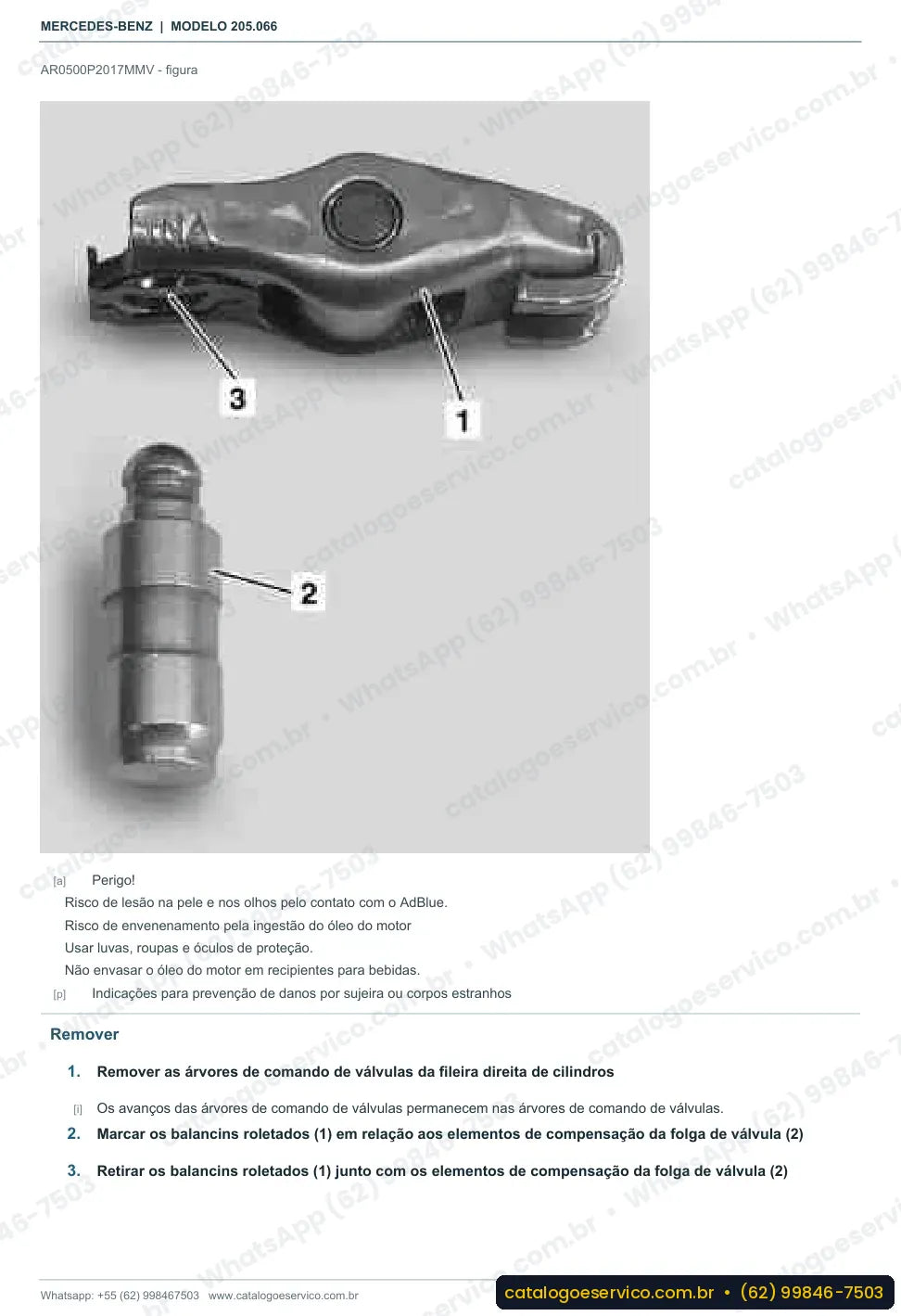 Página de procedimento do manual de oficina Mercedes-Benz C 400 4MATIC (W205)