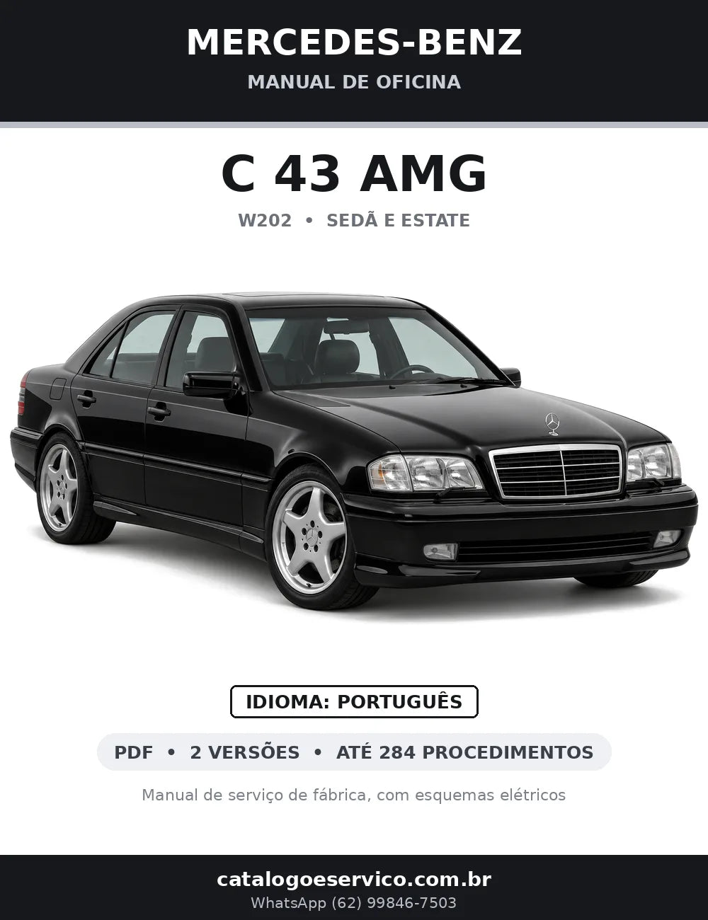 Capa do manual de oficina Mercedes-Benz C 43 AMG (W202)
