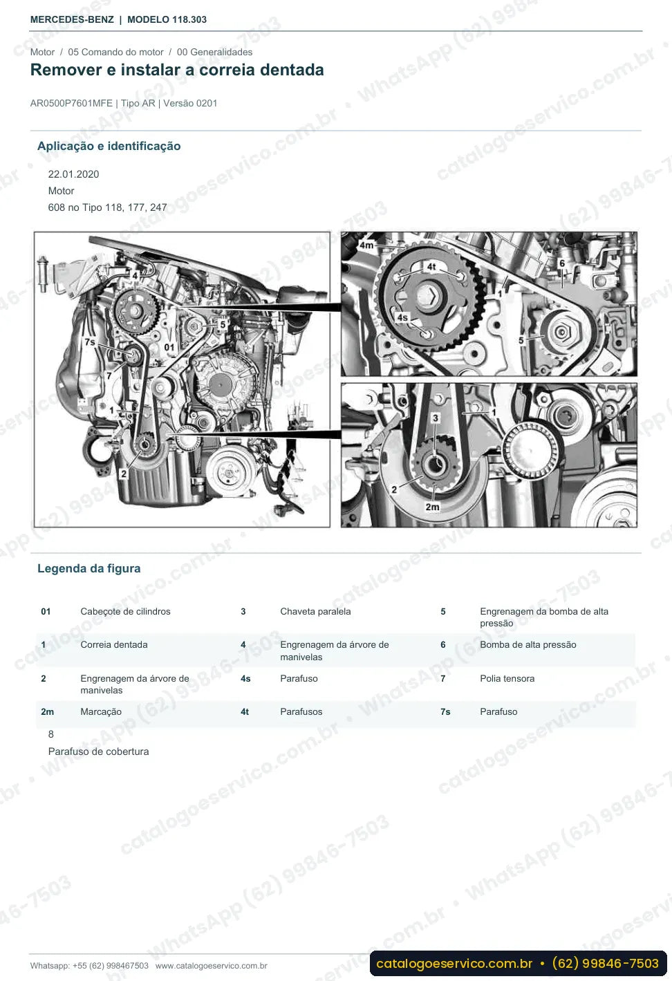 Página de procedimento do manual de oficina Mercedes-Benz CLA 180 (C118)