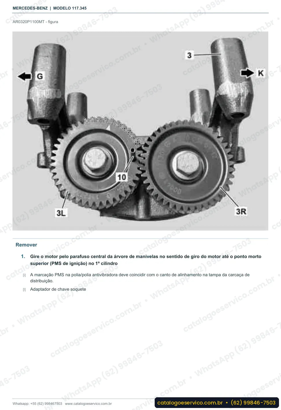 Página de procedimento do manual de oficina Mercedes-Benz CLA 200 (C117)