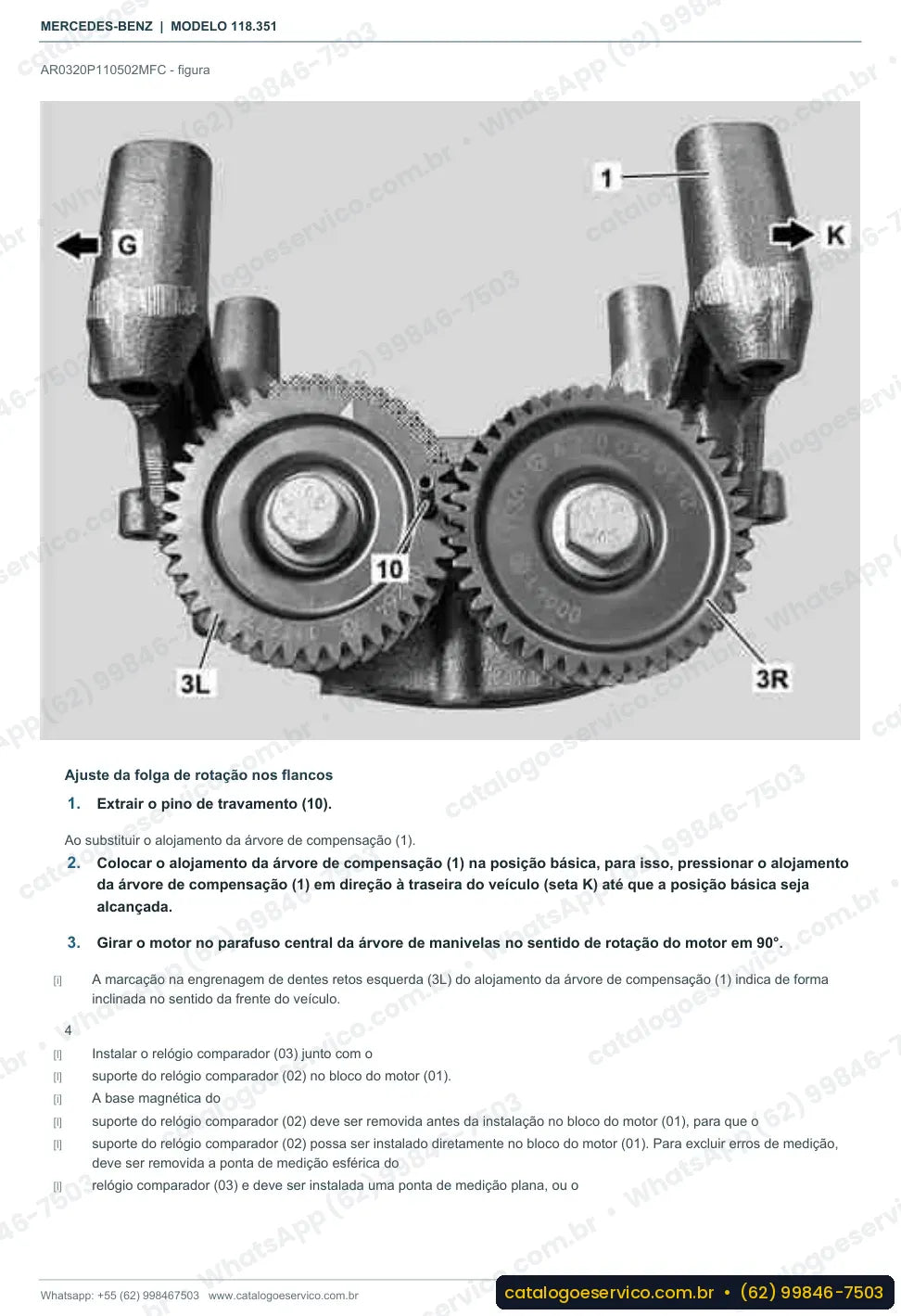 Página de procedimento do manual de oficina Mercedes-Benz CLA 35 4MATIC AMG (C118)