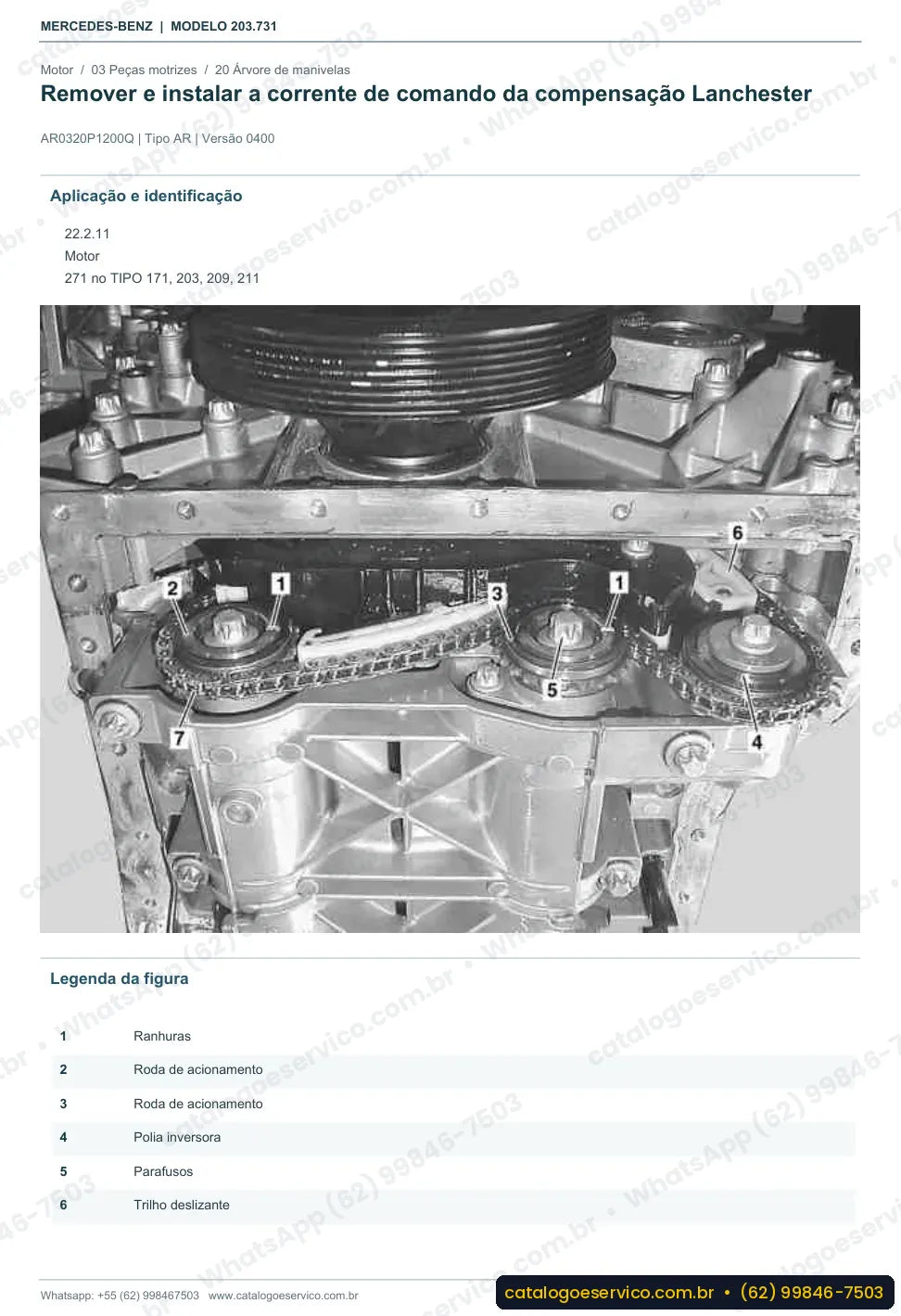 Página de procedimento do manual de oficina Mercedes-Benz CLC 160 (CL203)