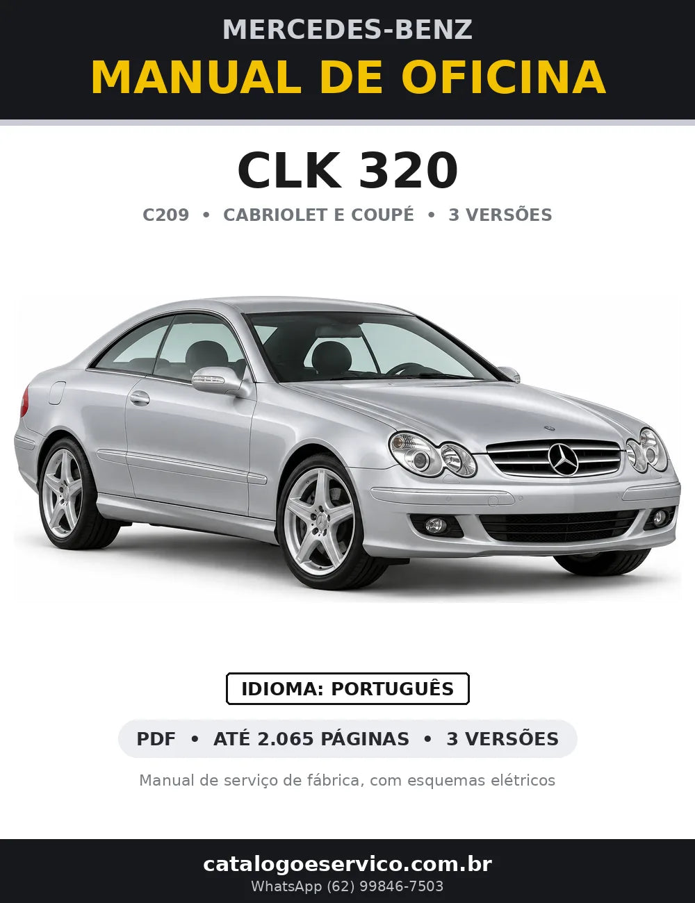Capa do manual de oficina Mercedes-Benz CLK 320 (C209)