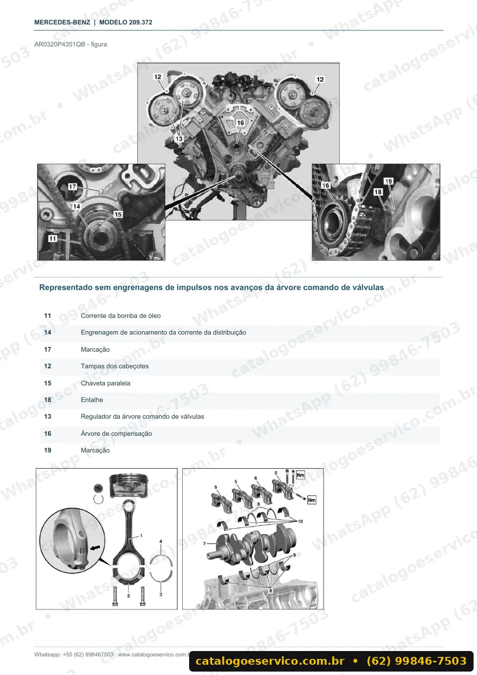 Página de procedimento do manual de oficina Mercedes-Benz CLK 500 / CLK 550 (C209)