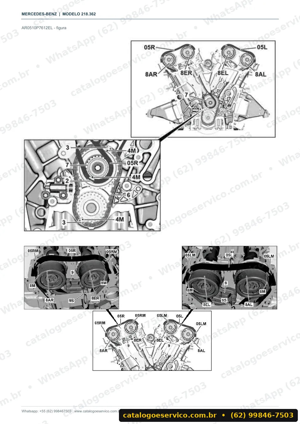 Página de procedimento do manual de oficina Mercedes-Benz CLS 320 (C218)