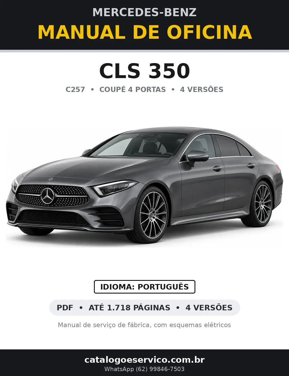 Capa do manual de oficina Mercedes-Benz CLS 350 (C257)