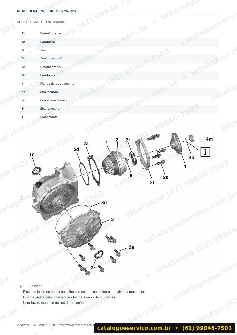 Página de procedimento do manual de oficina Mercedes-Benz CLS 400 d 4MATIC (C257)