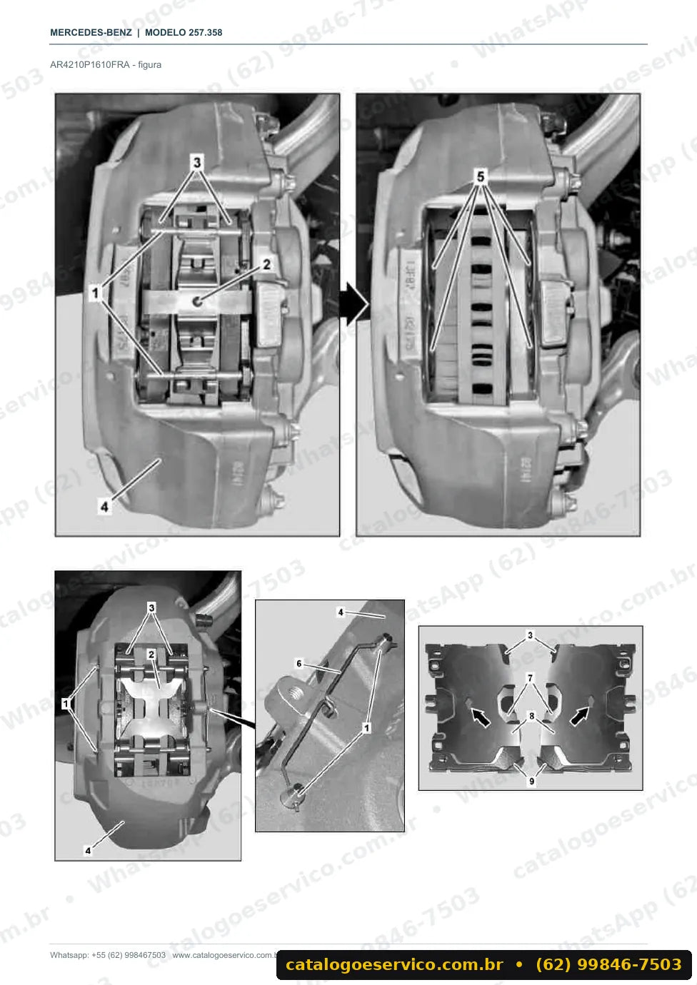 Página de procedimento do manual de oficina Mercedes-Benz CLS 450 (C257)