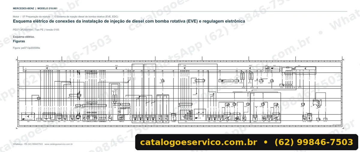 Página de esquema elétrico do manual Mercedes-Benz E 240 (W210)