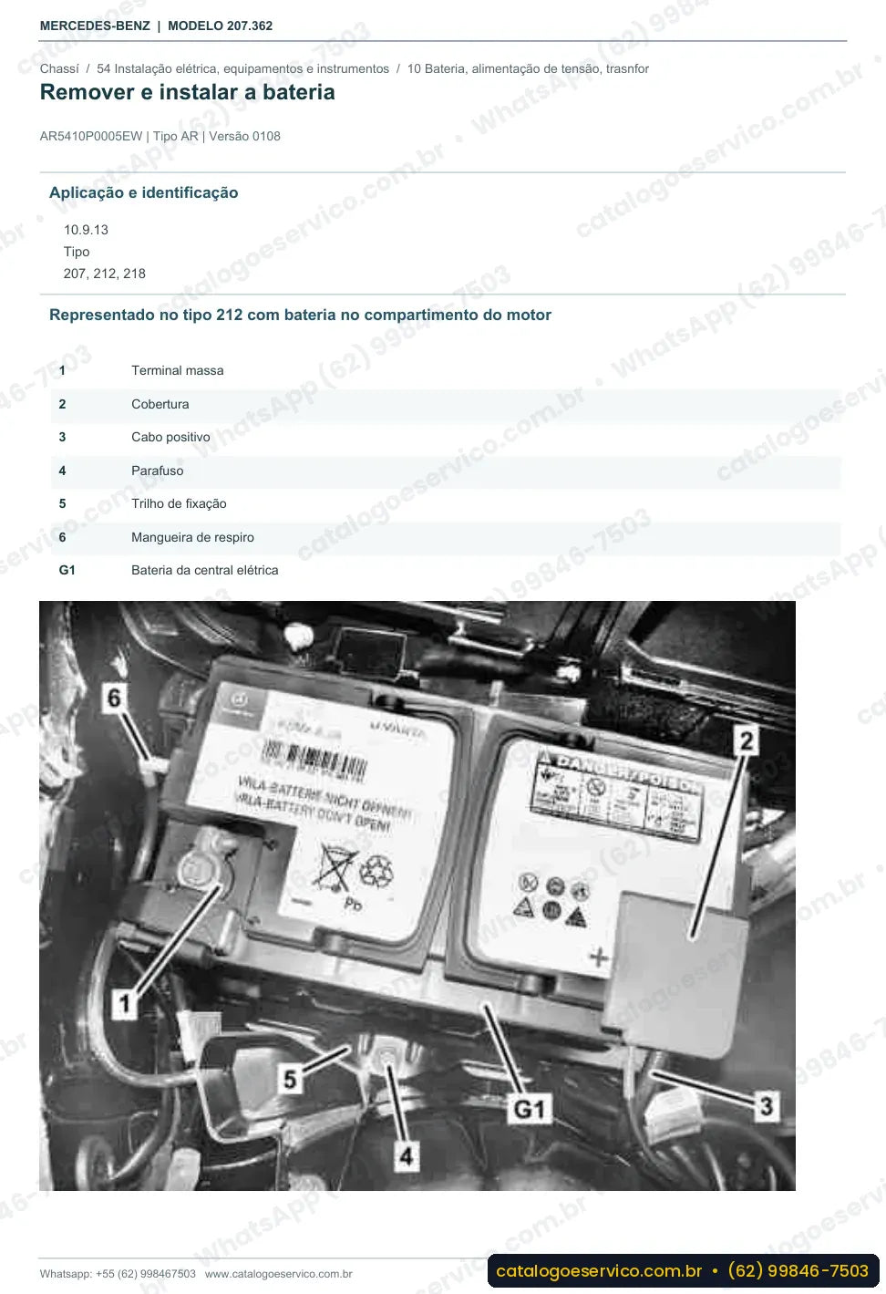 Página de procedimento do manual de oficina Mercedes-Benz E 320 BlueEFFICIENCY Coupé (C207)