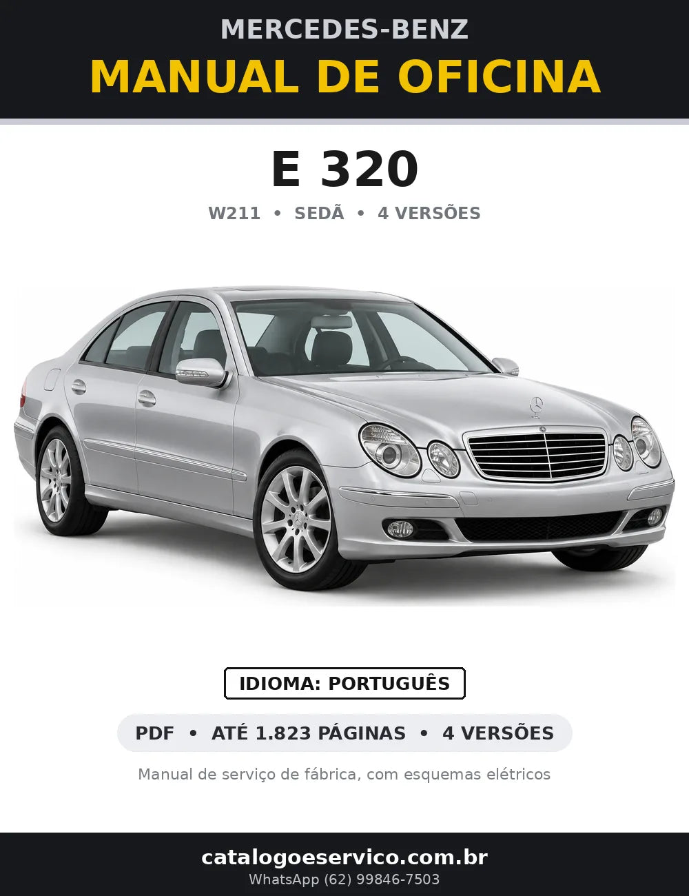 Capa do manual de oficina Mercedes-Benz E 320 (W211)