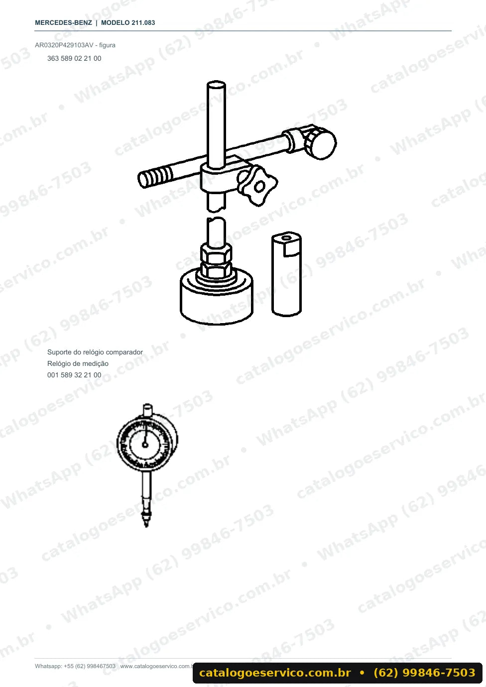 Página de procedimento do manual de oficina Mercedes-Benz E 500 4MATIC (W211)