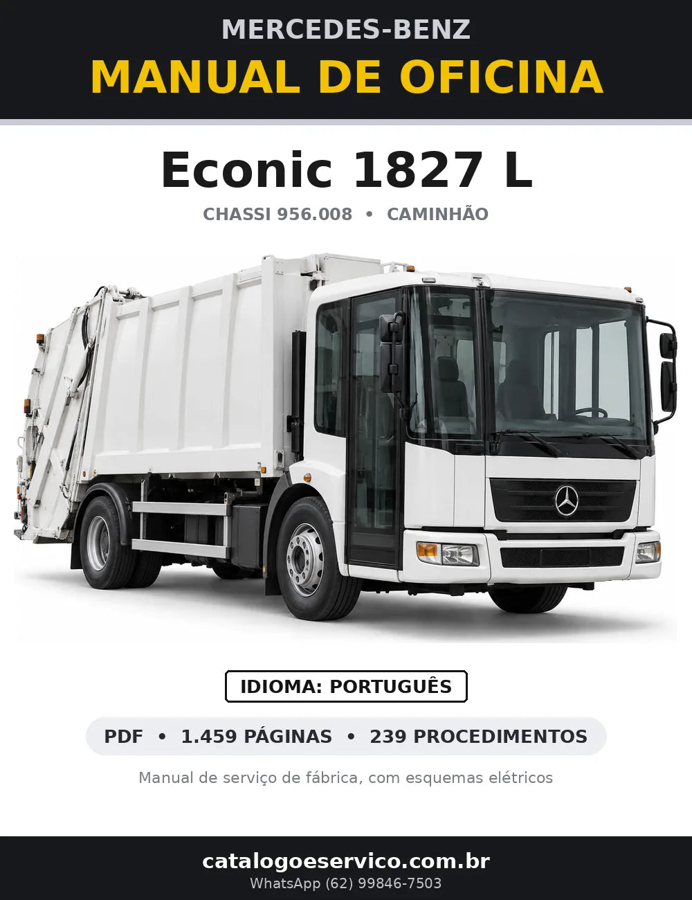Capa do manual de oficina Mercedes-Benz Econic 1827 L