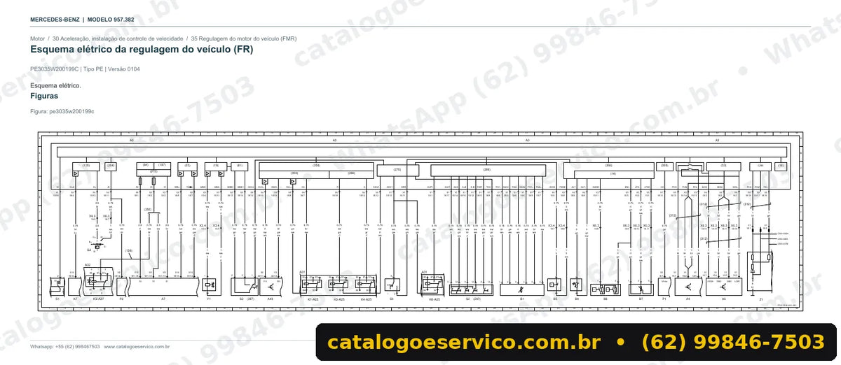 Página de esquema elétrico do manual Mercedes-Benz Econic 3233 L 8x4