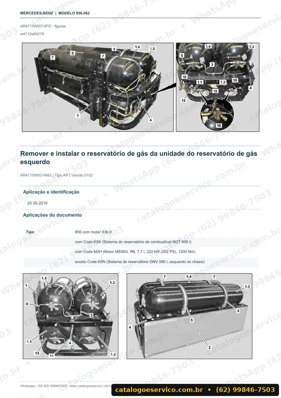 Página de procedimento do manual de oficina Mercedes-Benz Econic 3235 L