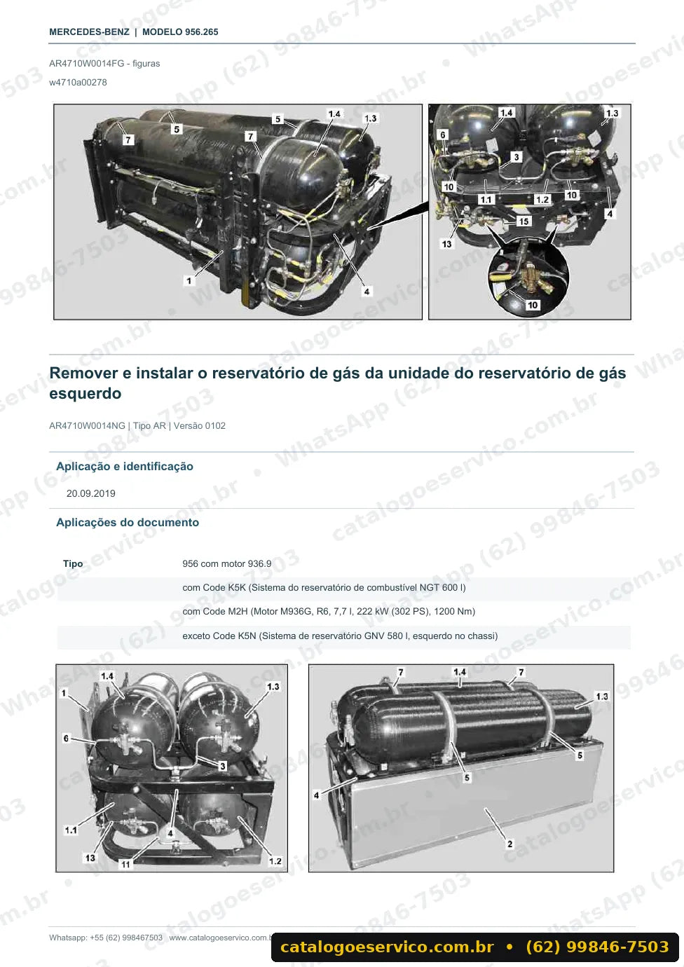 Página de procedimento do manual de oficina Mercedes-Benz Econic SD