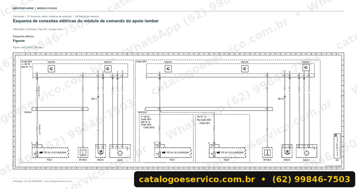 Página de esquema elétrico do manual Mercedes-Benz eSprinter (910.633)