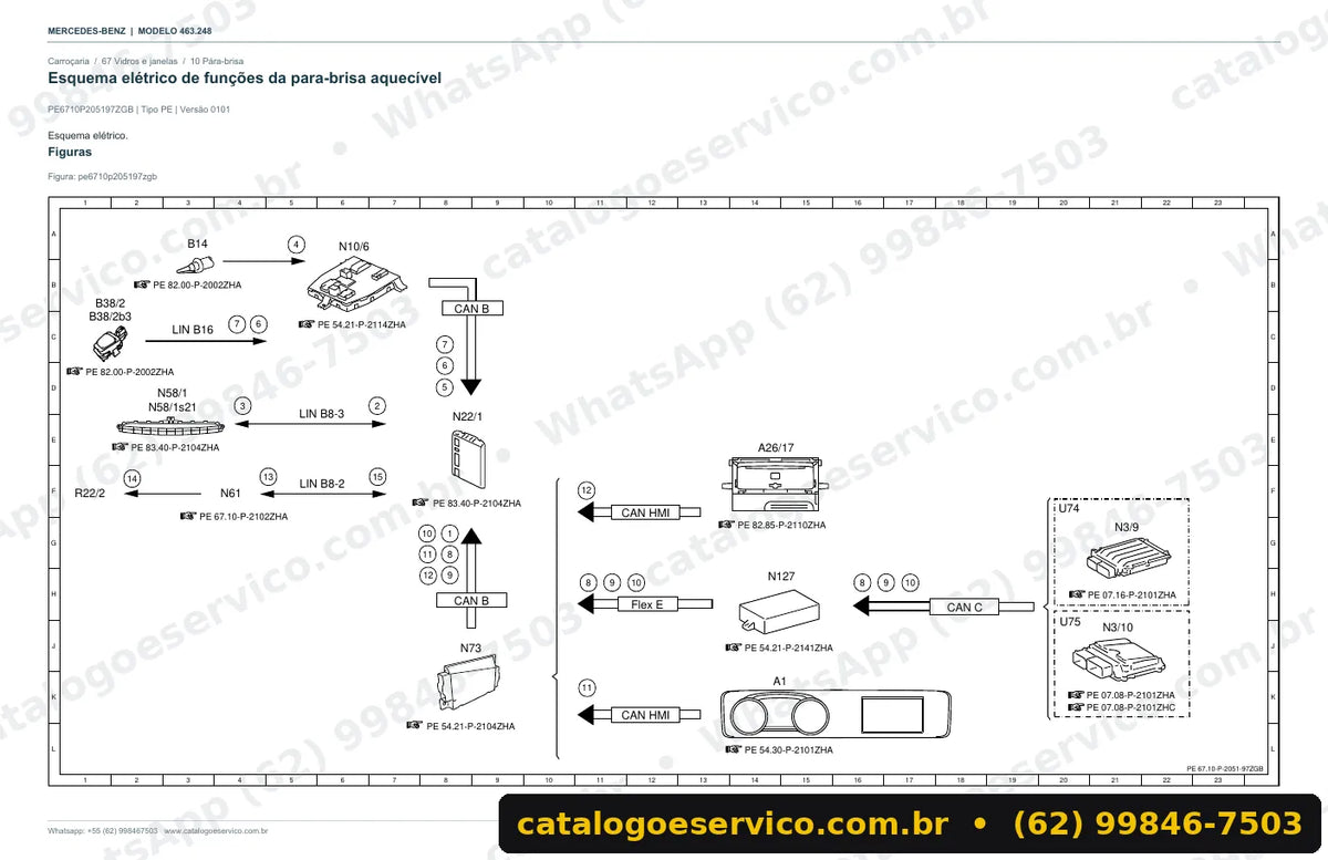 Página de esquema elétrico do manual Mercedes-Benz G 500 (W463)