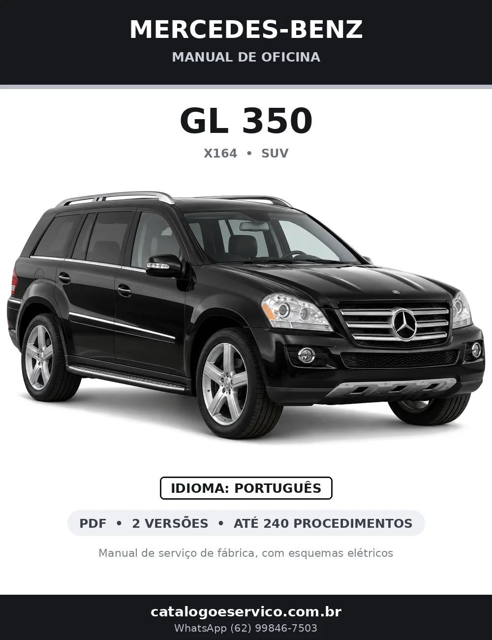 Capa do manual de oficina Mercedes-Benz GL 350 (X164)