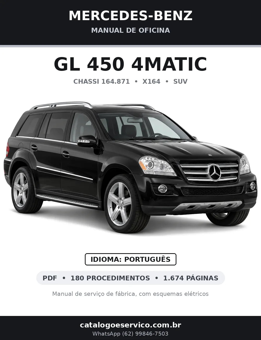 Capa do manual de oficina Mercedes-Benz GL 450 4MATIC (X164)