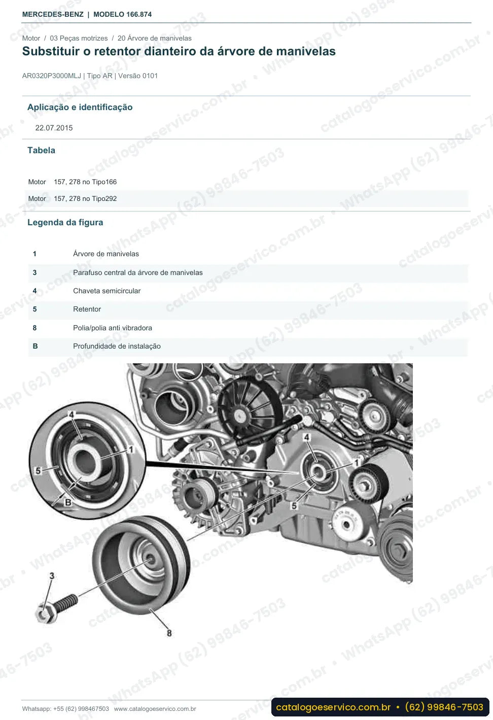Página de procedimento do manual de oficina Mercedes-Benz GL 63 / GLS 63 AMG 4MATIC (X166)