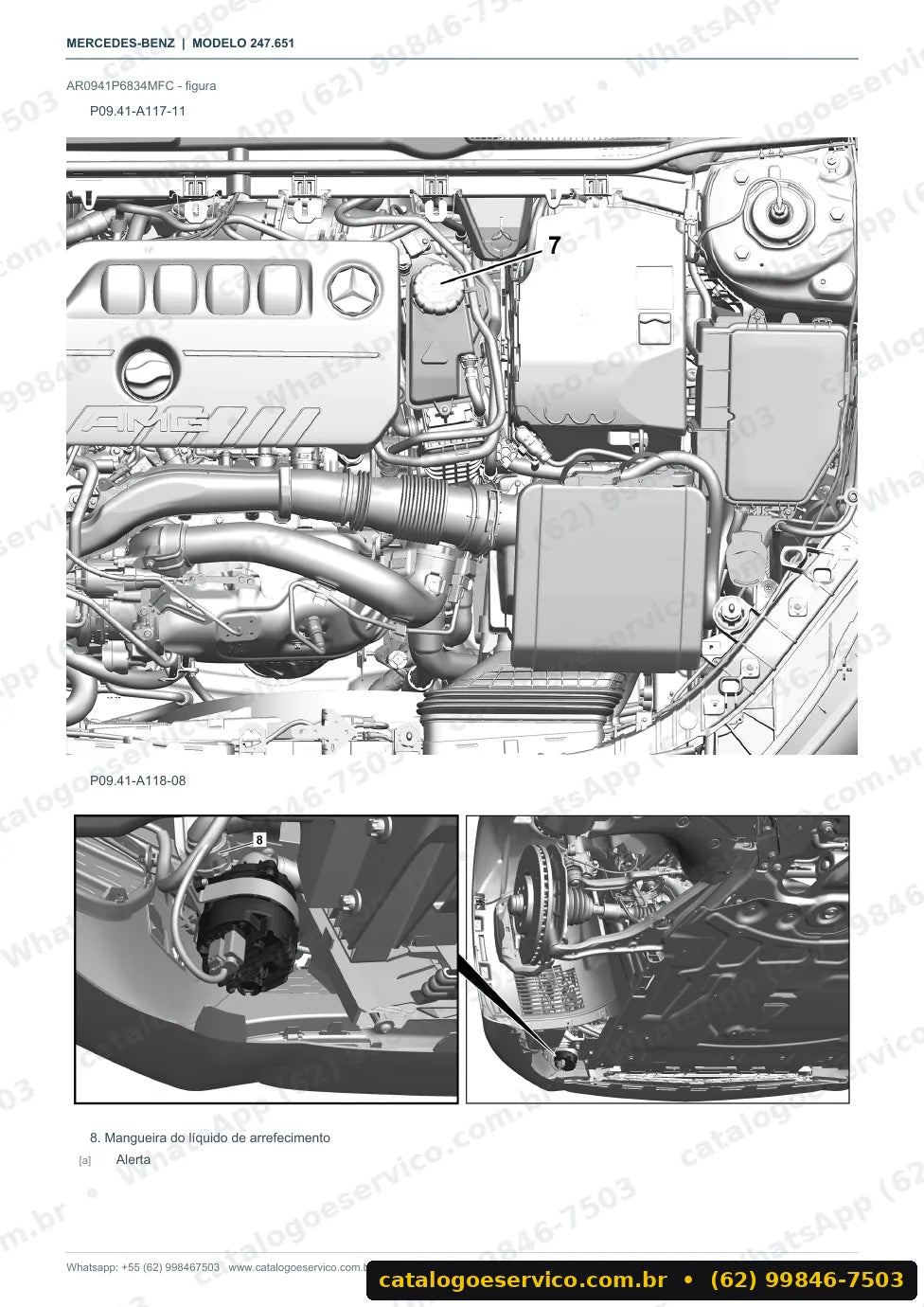 Página de procedimento do manual de oficina Mercedes-Benz GLB 35 AMG 4MATIC (X247)