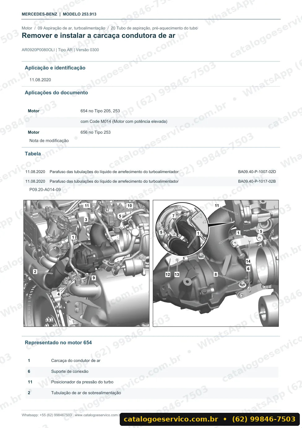 Página de procedimento do manual de oficina Mercedes-Benz GLC 200 (X253)
