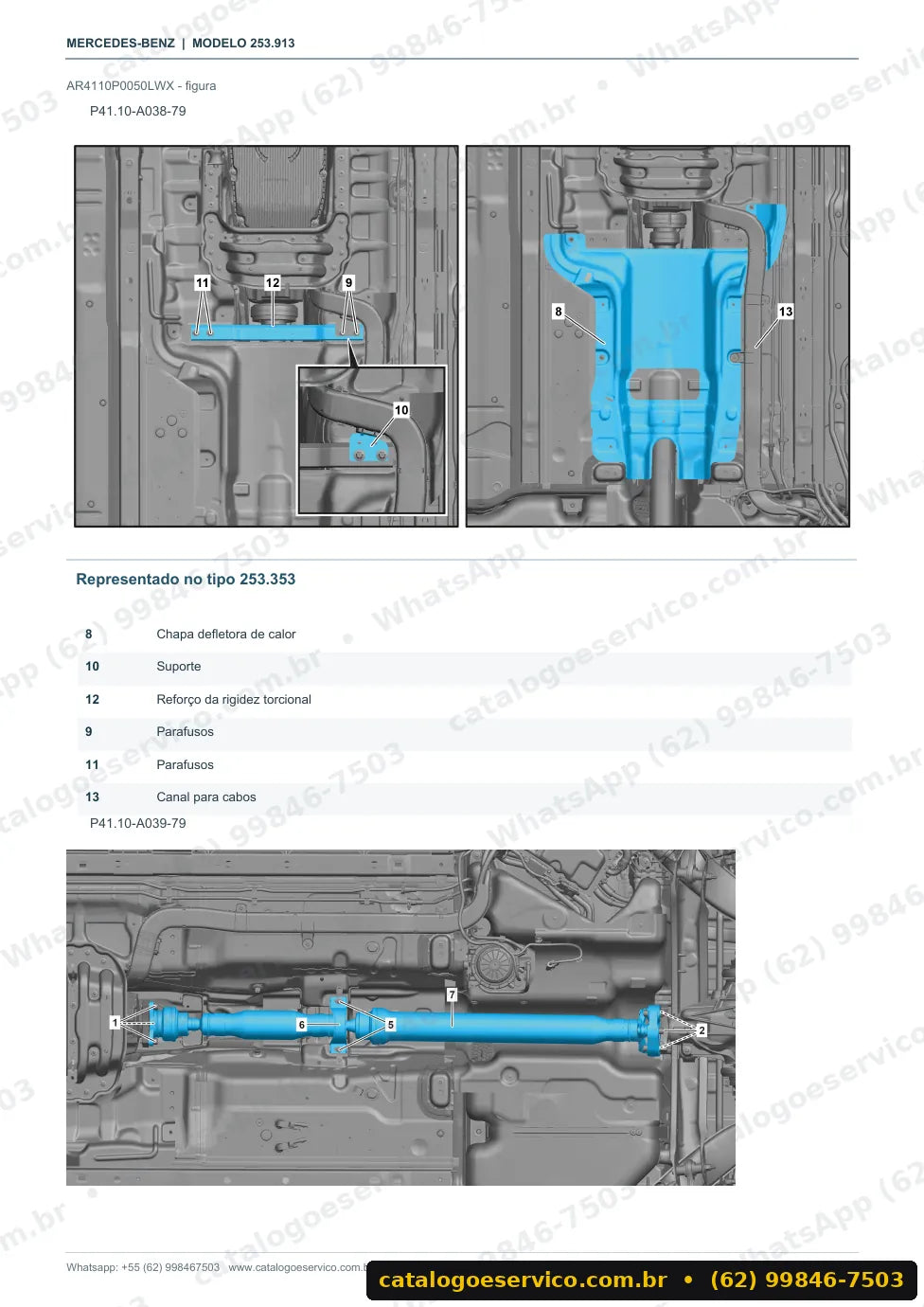 Página de procedimento do manual de oficina Mercedes-Benz GLC 200 (X253)