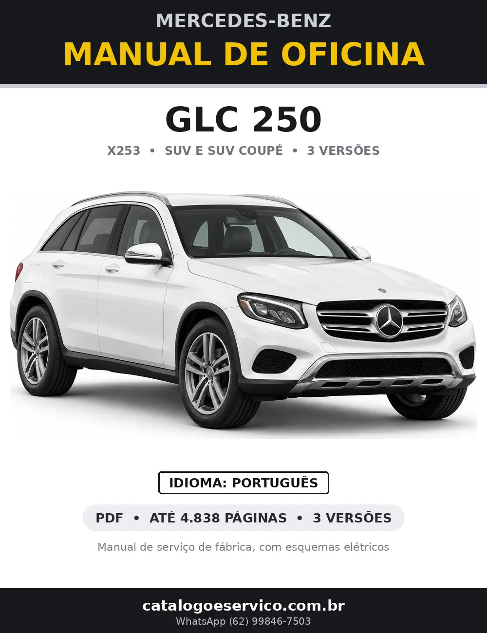 Capa do manual de oficina Mercedes-Benz GLC 250 (X253)