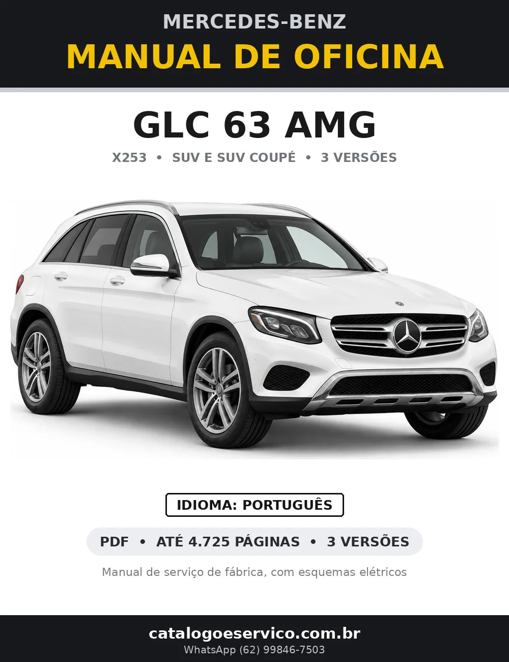 Capa do manual de oficina Mercedes-Benz GLC 63 AMG (X253)