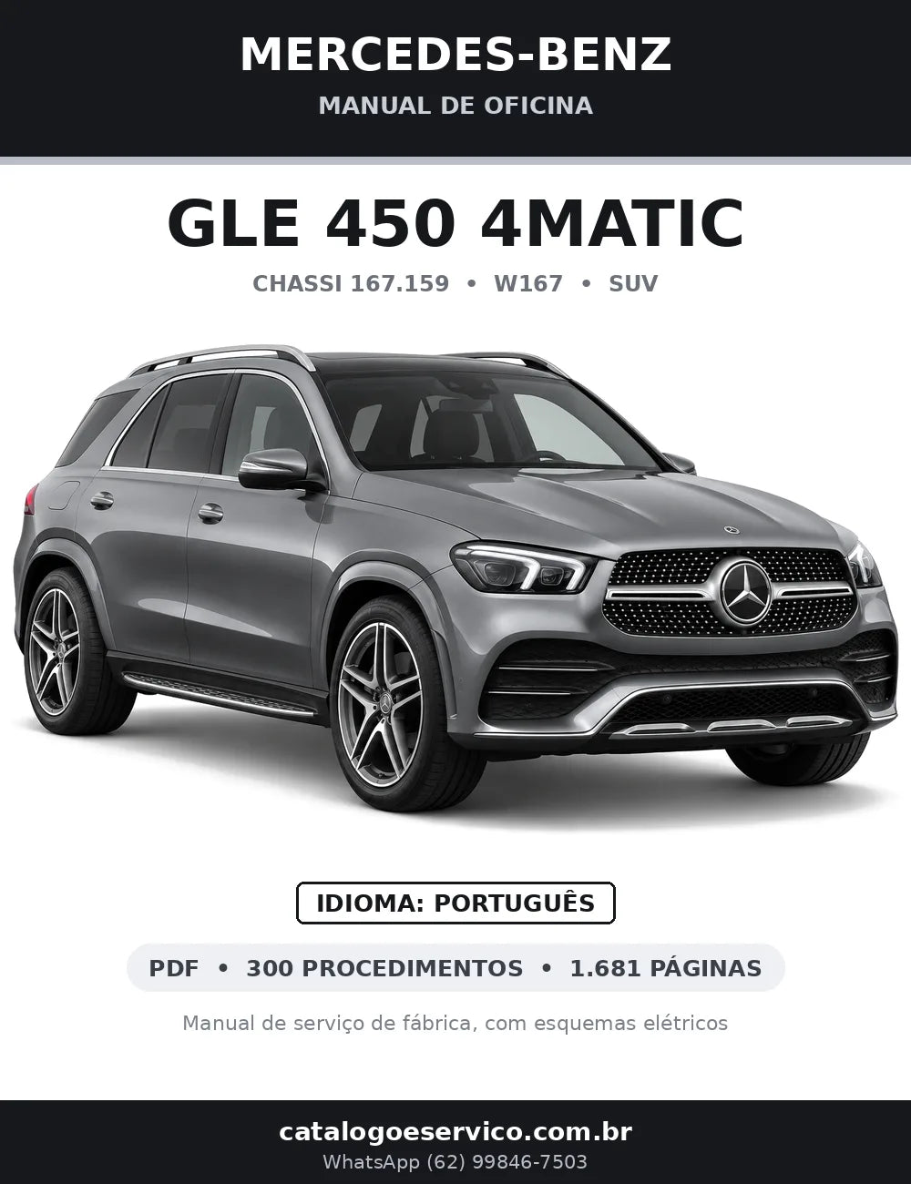 Capa do manual de oficina Mercedes-Benz GLE 450 4MATIC (W167)