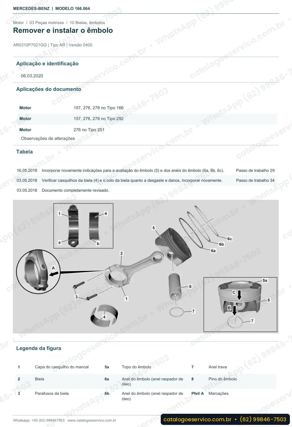 Página de procedimento do manual de oficina Mercedes-Benz GLE 450 Sport 4MATIC (W166)