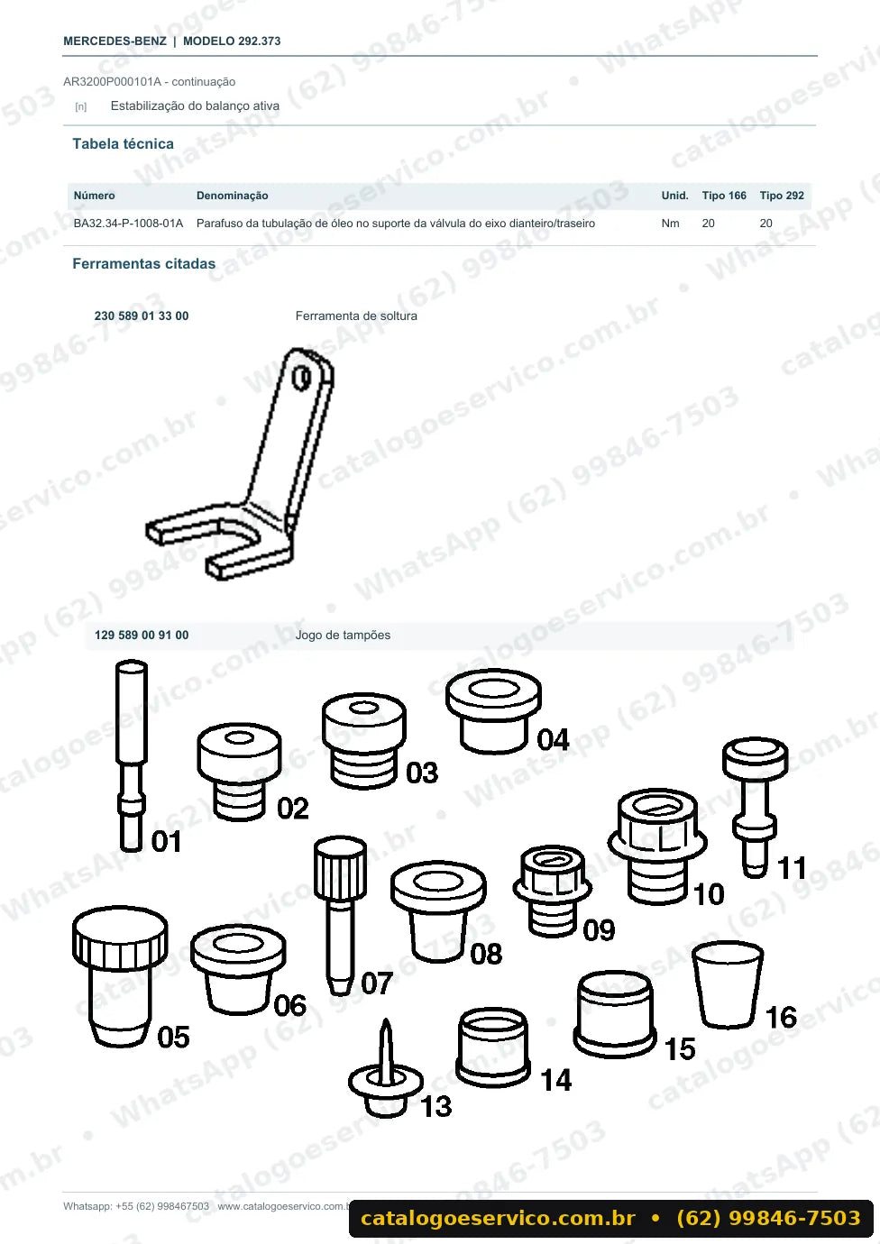 Página de procedimento do manual de oficina Mercedes-Benz GLE 500 4MATIC (C292)