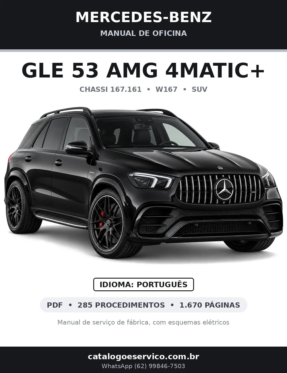 Capa do manual de oficina Mercedes-Benz GLE 53 AMG 4MATIC+ (W167)