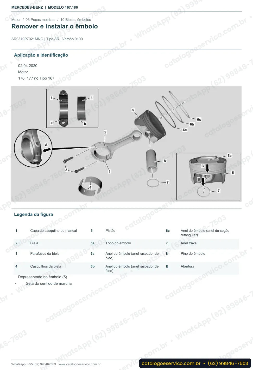 Página de procedimento do manual de oficina Mercedes-Benz GLE 580 4MATIC (W167)