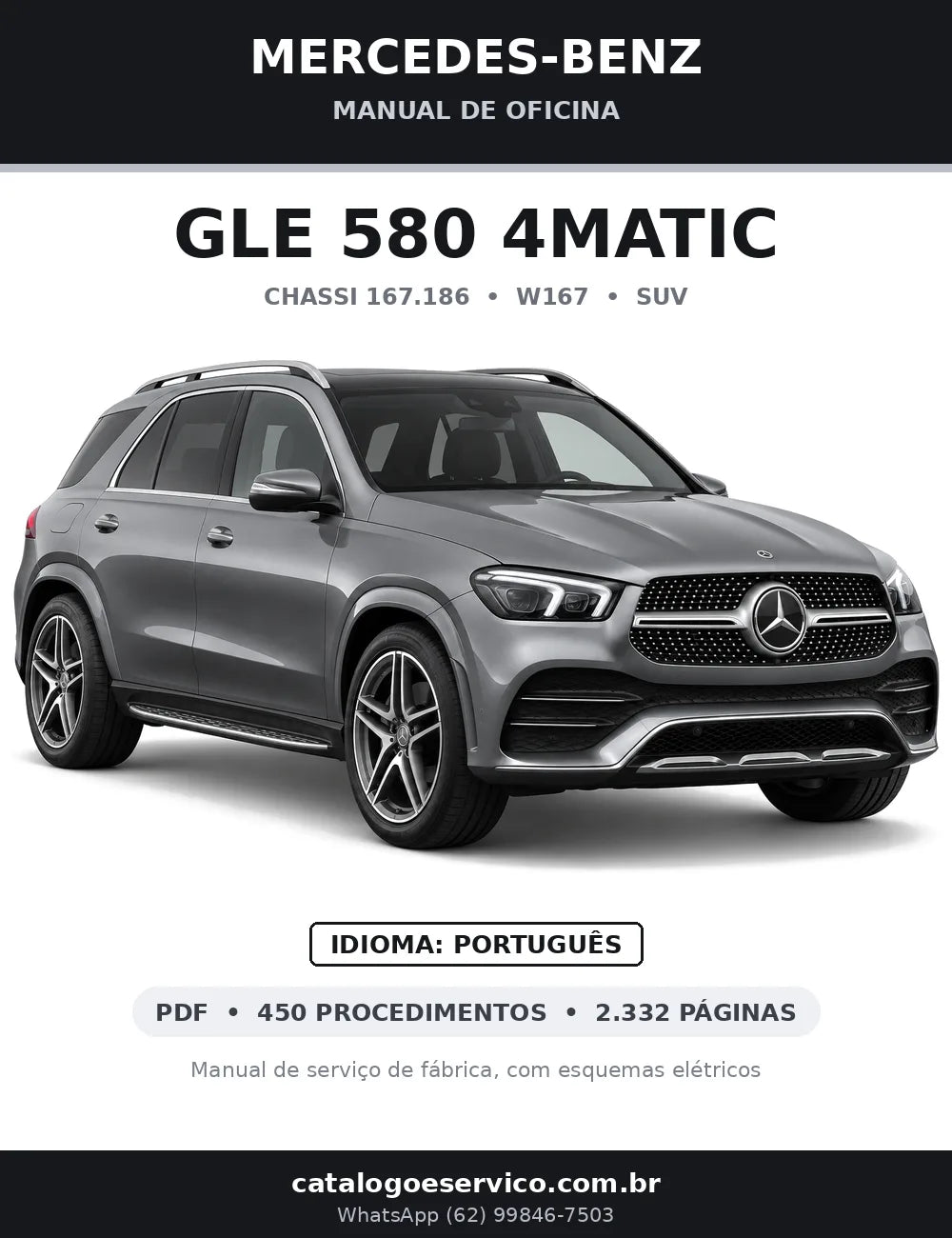 Capa do manual de oficina Mercedes-Benz GLE 580 4MATIC (W167)