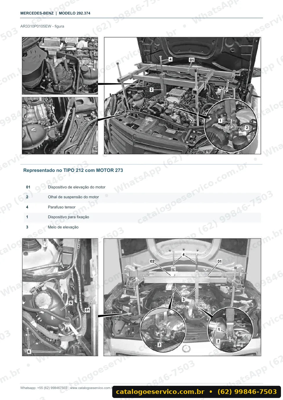 Página de procedimento do manual de oficina Mercedes-Benz GLE 63 AMG (C292)