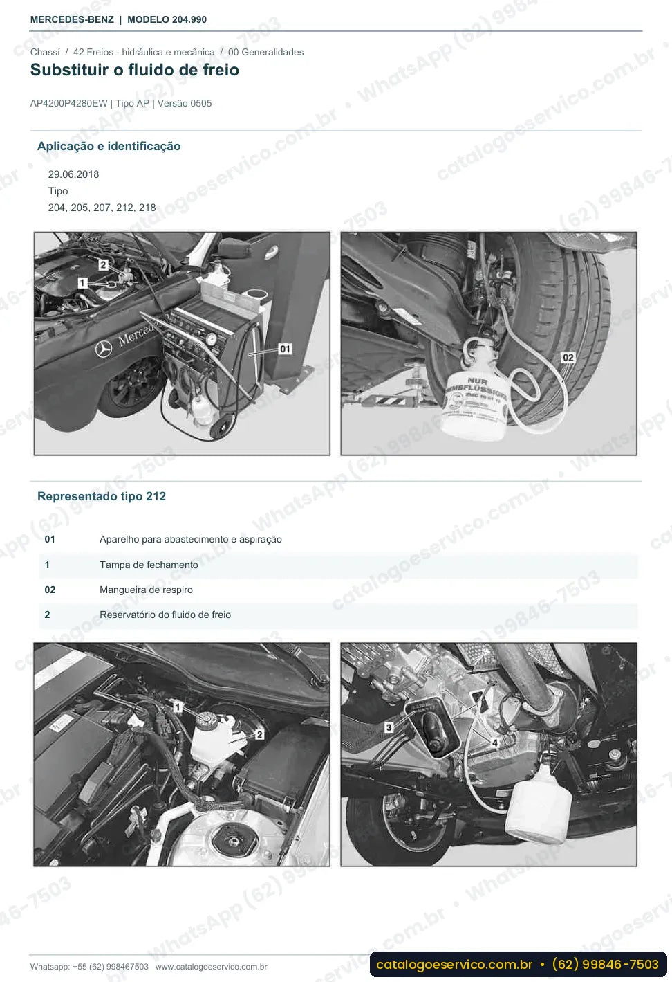 Página de procedimento do manual de oficina Mercedes-Benz GLK 300 4MATIC (X204)