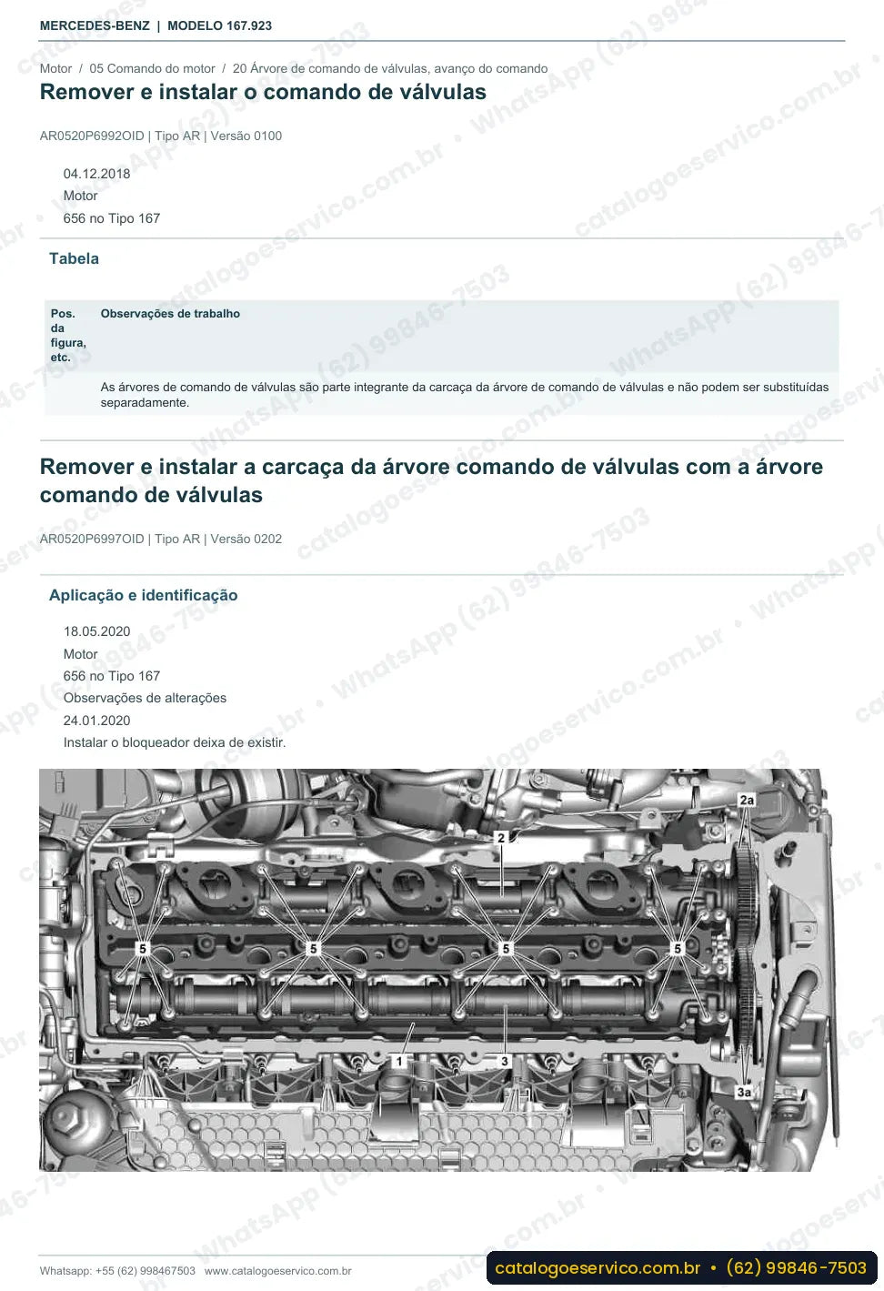 Página de procedimento do manual de oficina Mercedes-Benz GLS 400 (X167)