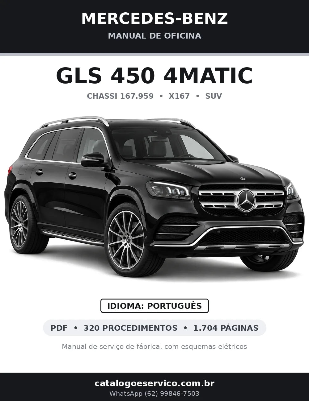 Capa do manual de oficina Mercedes-Benz GLS 450 4MATIC (X167)