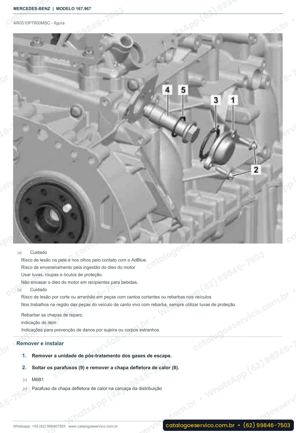 Página de procedimento do manual de oficina Mercedes-Benz GLS 480 4MATIC Maybach (X167)