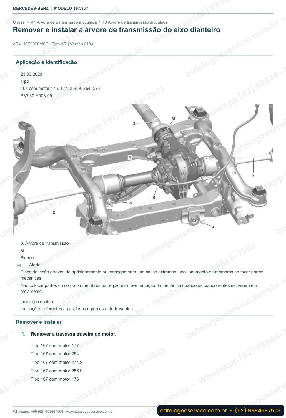 Página de procedimento do manual de oficina Mercedes-Benz GLS 480 4MATIC Maybach (X167)