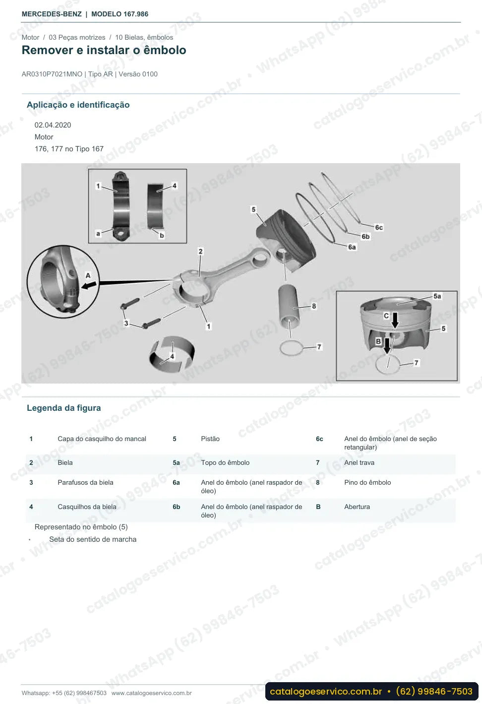 Página de procedimento do manual de oficina Mercedes-Benz GLS 580 4MATIC (X167)