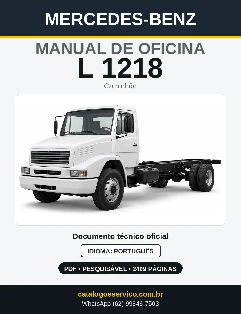 Capa do manual de oficina Mercedes-Benz L 1218 EL
