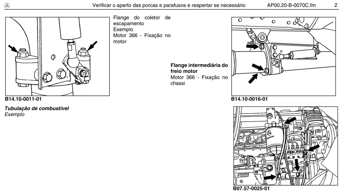 Página do manual de oficina Mercedes-Benz L 1414
