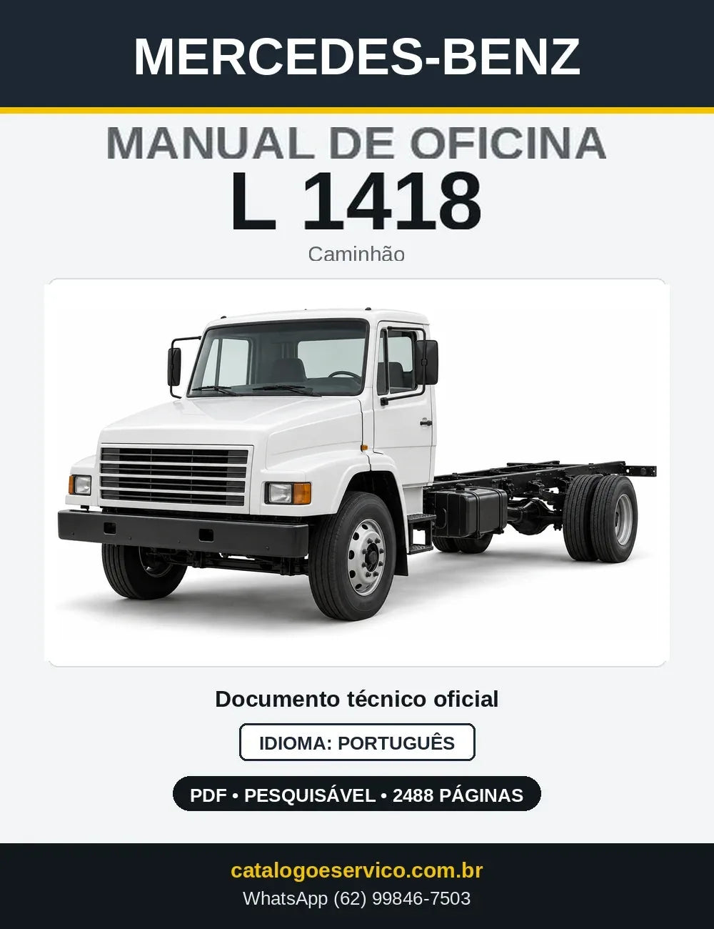 Capa do manual de oficina Mercedes-Benz L 1418